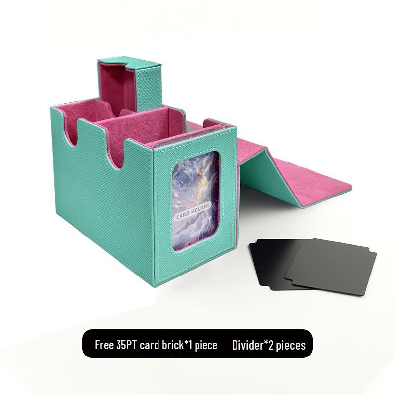 Premium PU Leather Magnetic Card Storage Box for MTG Commander