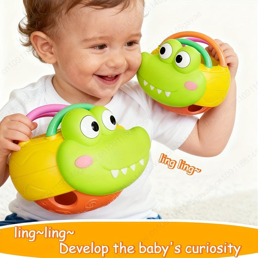 Interactive Crocodile Hand Chime Toy for Infants & Youngsters - Soothing & Stimulating Sensory Play, Durable ABS Material