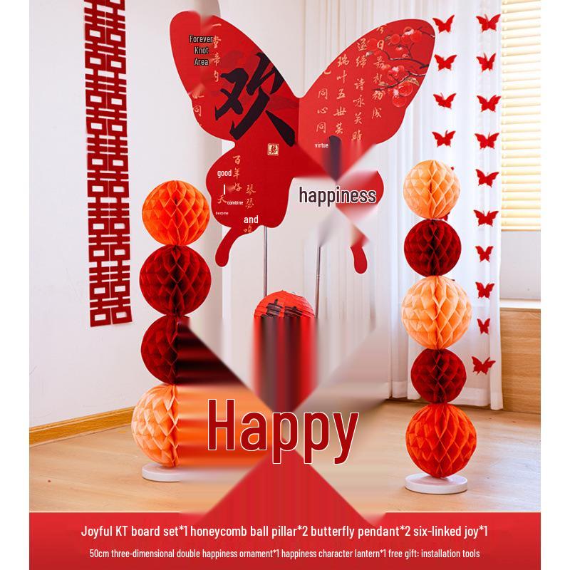 Extra Large Butterfly Wedding Room Decor Set for Bride s Bedroom and Groom s New House