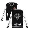 Genshin Impact Druck Herren Damen Jacke Mantel Sweatshirts Hoodie Baseball Uniform Streetwear Jungen Mädchen Strickjacke Oberteile Kleidung