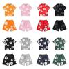 2025 Summer Men's Shorts Set, Hip Hop Style,Cotton, Casual Fitness, Travel Ready,2-Piece