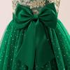 Girls' Princess Tulle Party & Wedding Dress with Bow - Flower Girl & Prom Gown