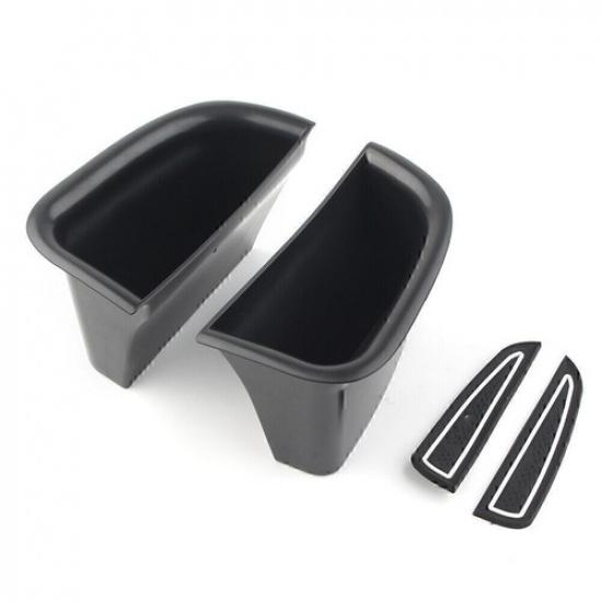 2Pcs Car Front Door Handle Armrest Storage Box Tray Bin For Volvo S90 2017-