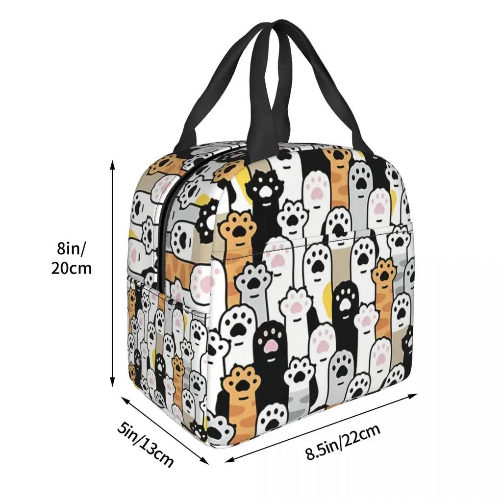 Katzen Zehenballen Tragbare Lunchtasche Tier Kätzchen Eis Kühlpack Isolierung Picknick Lebensmittel Aufbewahrungstaschen