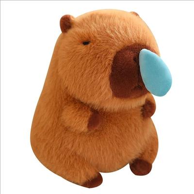 Cute Capybara Plush Toy with Stretchable Snot K Simulation Animal Plush Plush Toy Doll Children's Gift Turtle Capybara Fruit Dol