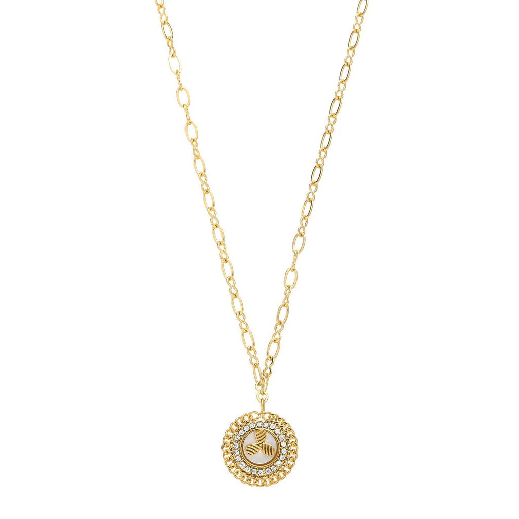 European Retro Zircon Stainless Steel Necklace: High-End Cross-Border Clavicle Chain