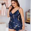 Ice Silk Large Size Pajamas Women's 50kg Fat Mm Shorts Silk Sexy Summer European and American Simple Style Loungewear Women