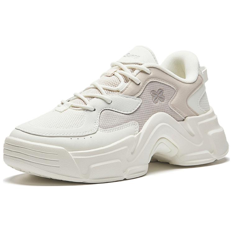 Anta Bunny Trendy Color Block Durable Support Low Top Lifestyle Shoes Women sneaker White Beige 122438889U-4