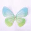 50 Stück 3D Organza Stoff Schmetterlings-Applikationen Bunt Doppellagig Chiffon Schmetterling Gestickte Aufnäher Strass Durchsichtig
