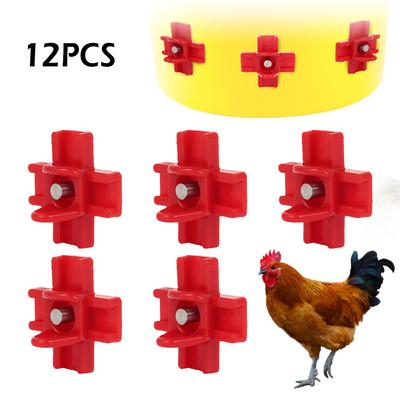 12 Pcs Automatic Chicken Waterer Hens Quail Birds Drinking Bowls Chicken Coop Chick Nipple Drinkers Poultry for Animal Supplies