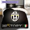 Set Copripiumino Trapuntato Juve Federa Federe Decorazione Casa Regalo di Compleanno (1 * copripiumino + 2 * federa, senza nucleo)