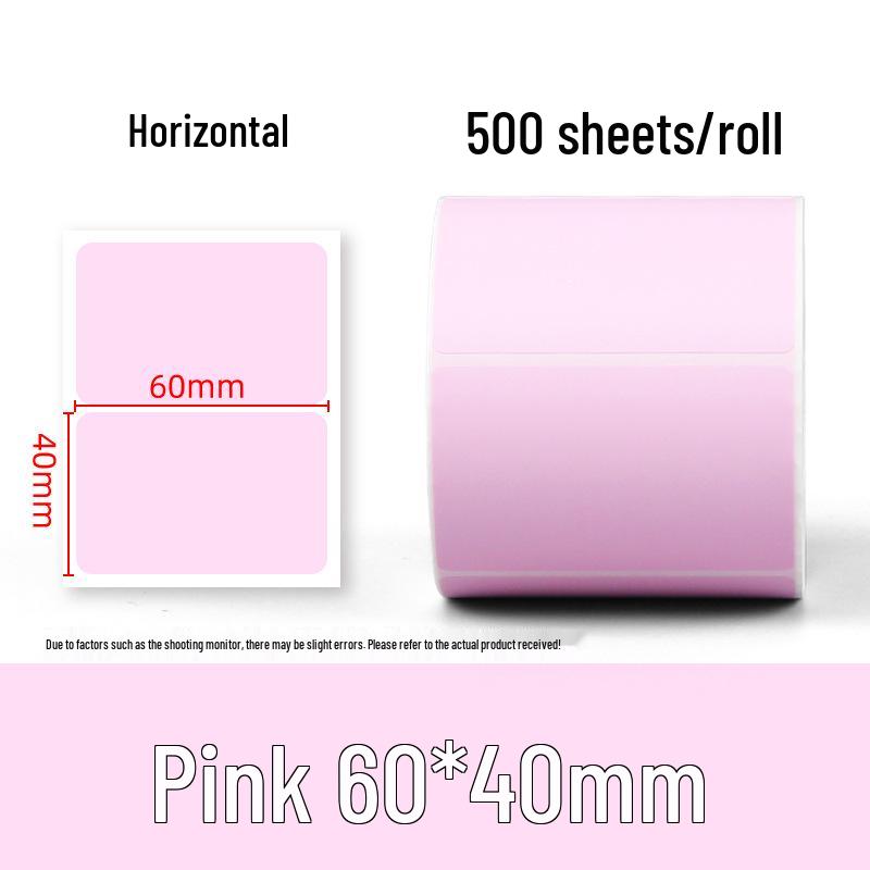 Multi-Color Waterproof Thermal Label Stickers for Milk Tea Shops (40x30mm, 60x40mm) - Yellow, Red, Blue, Self-Adhesive