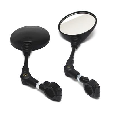 1 Coppia Universale Moto Scooter Lega di Alluminio Manubrio Pieghevole Forma Rotonda Specchietto Retrovisore Laterale Base Modificata
