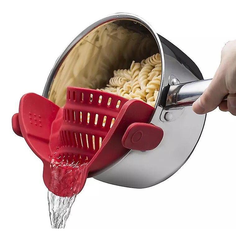 Quick filter, attachable silicone filter for all pots and bowls for spaghetti, pasta, noodles and fr