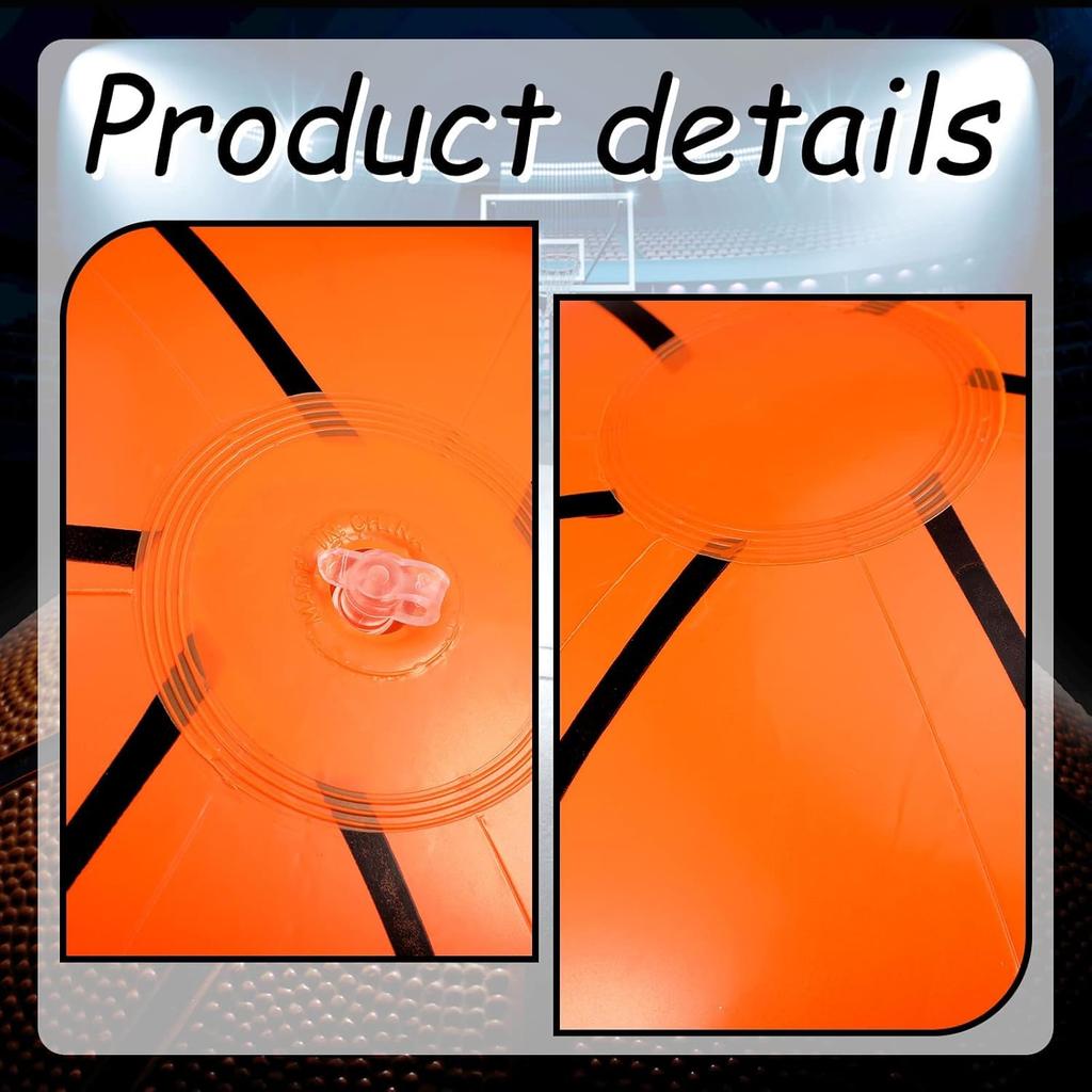 Inflatable Basketball Hoop Game Toy for Sports Theme Party Decorations, Outdoor Birthday Favors, and More