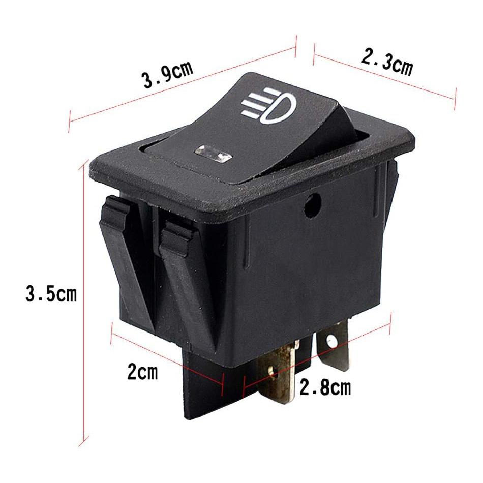8pcs Car Blue Red Green Yellow LED Fog Light Toggle Rocker Switch 4Pin 12V 35A ON OFF Bright Rear Front