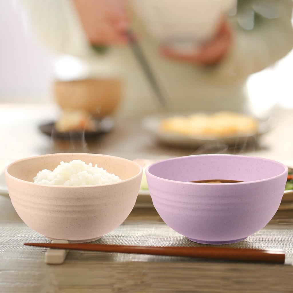 DOITOOL Straw Bowls for Miso and 6cm 12cm and Made of Suitable for and Set of 5 Soup, Soup, Rice, Salad, Tall, Diameter, Heat-Resistant, Unbreakable,
