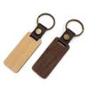 Solid Wood Keychain Wooden Key Chain with Rings Vintage Ornament for Men Women