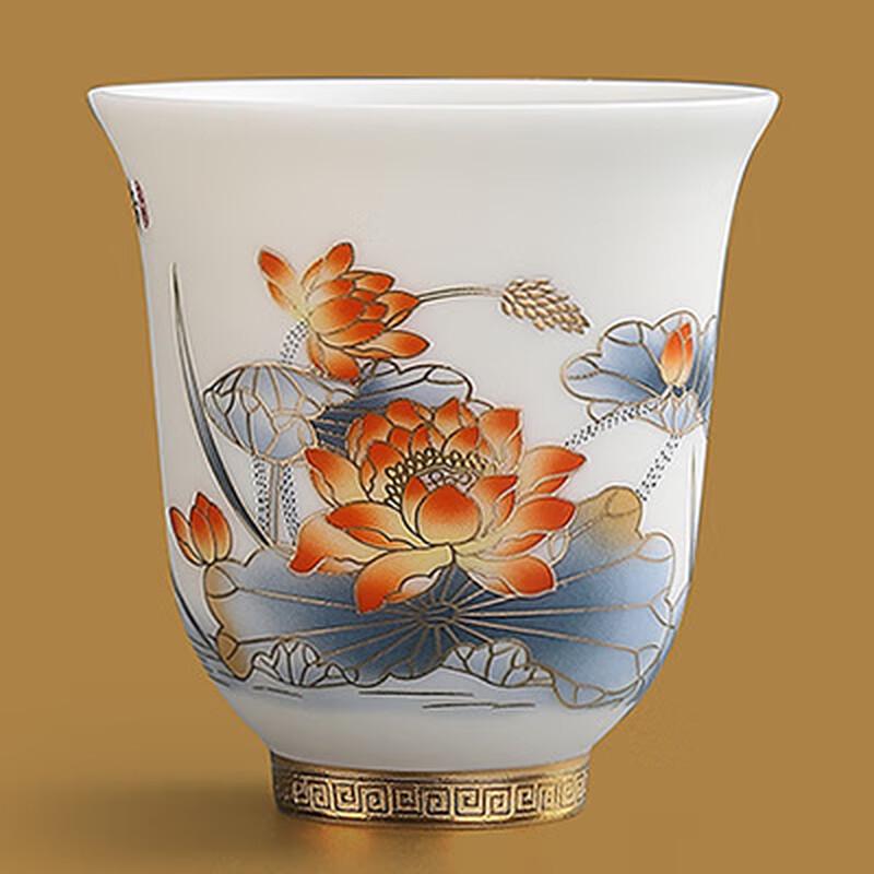 Mutton Fat Jade White Porcelain Master Tea Cup