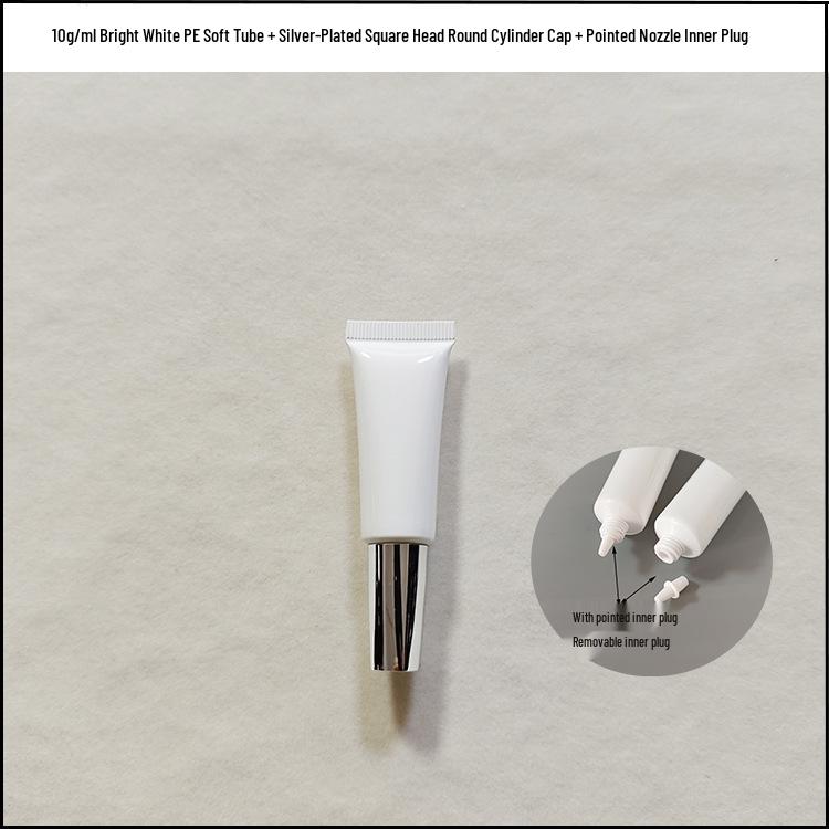 In Stock 10g Eye Cream Empty Tube - Milky White Refillable Skincare Cosmetics Packaging 
