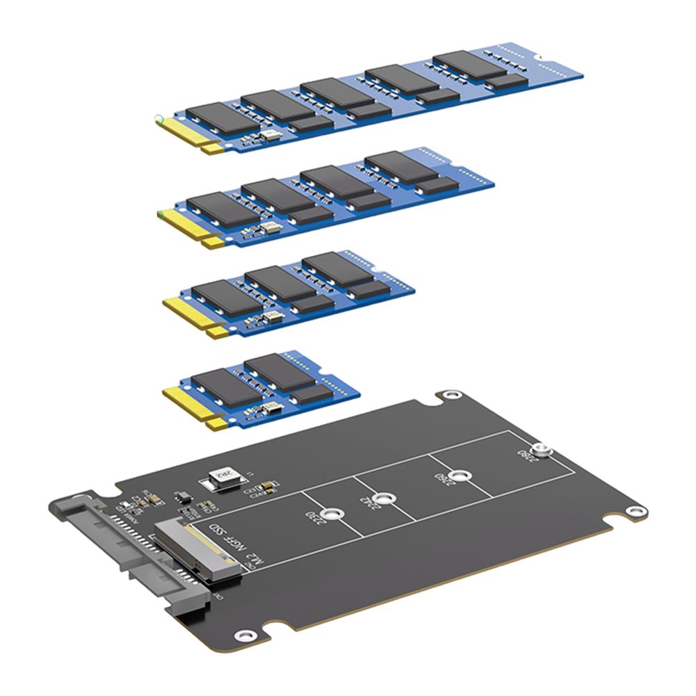 M.2 NGFF B Key To 2.5inch SATA SSD Enclosure 6Gbps M.2 SSD Case SSD External Box M.2 NGFF SSD To 2.5 Inch SATA III Adapter