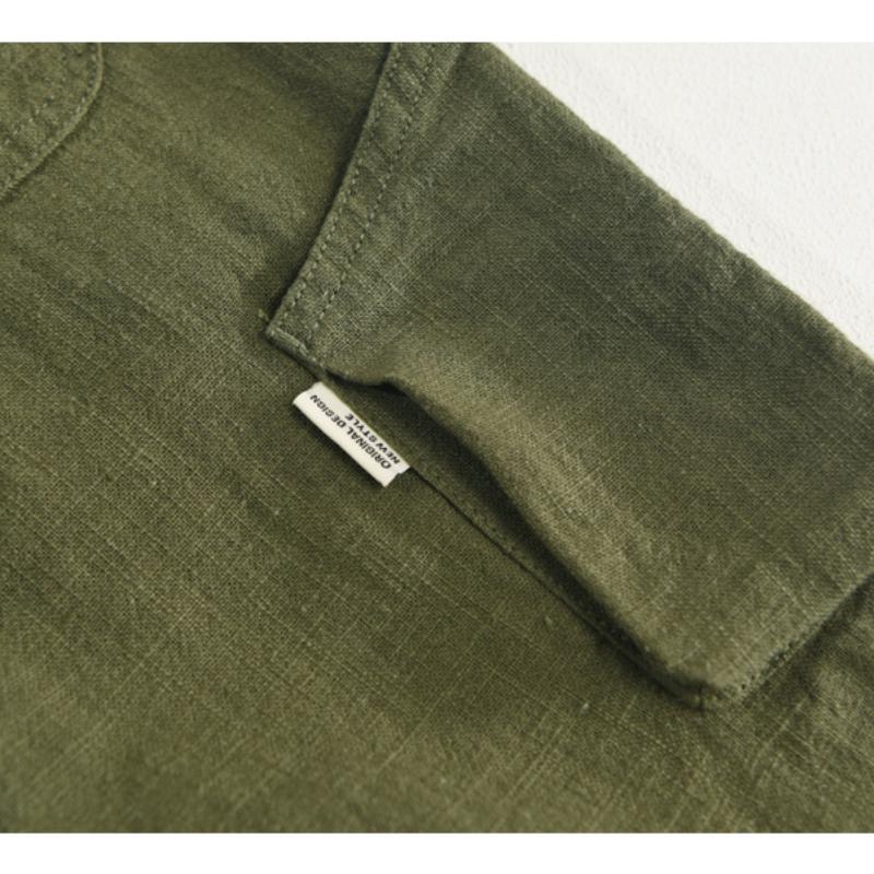 Letní móda Pánské šortky Retro styl Bavlna Len Krátké kalhoty Mládež Ležérní Plážové Volné šortky Stahovací guma v pase Šortky s více kapsami