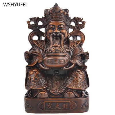 1 Pc Resin Fate Wealth God Ornament Living Room Home Crafts Buddha Statue Sculpture Desktop Decor Feng Shui Housewarming Gift