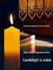Smokeless Odorless Long-Lasting Emergency Candles: White, Yellow, Red, Thick Cylindrical for Holidays