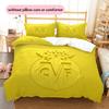 Villarreal Club de Fútbol Pattern Bedding Quilt Set  Home Decoration  Gift (1 * duvet cover + 2 * pillowcase  without core)