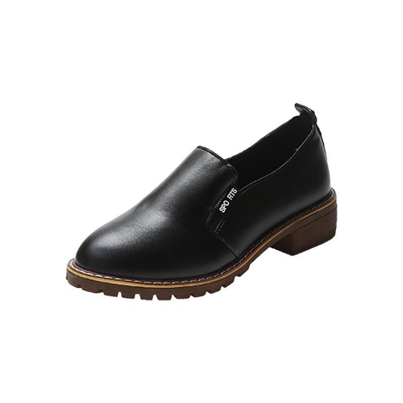 Women PU Leather Shoes Slip-on Flat Loafers Perfect for Casual Outfits