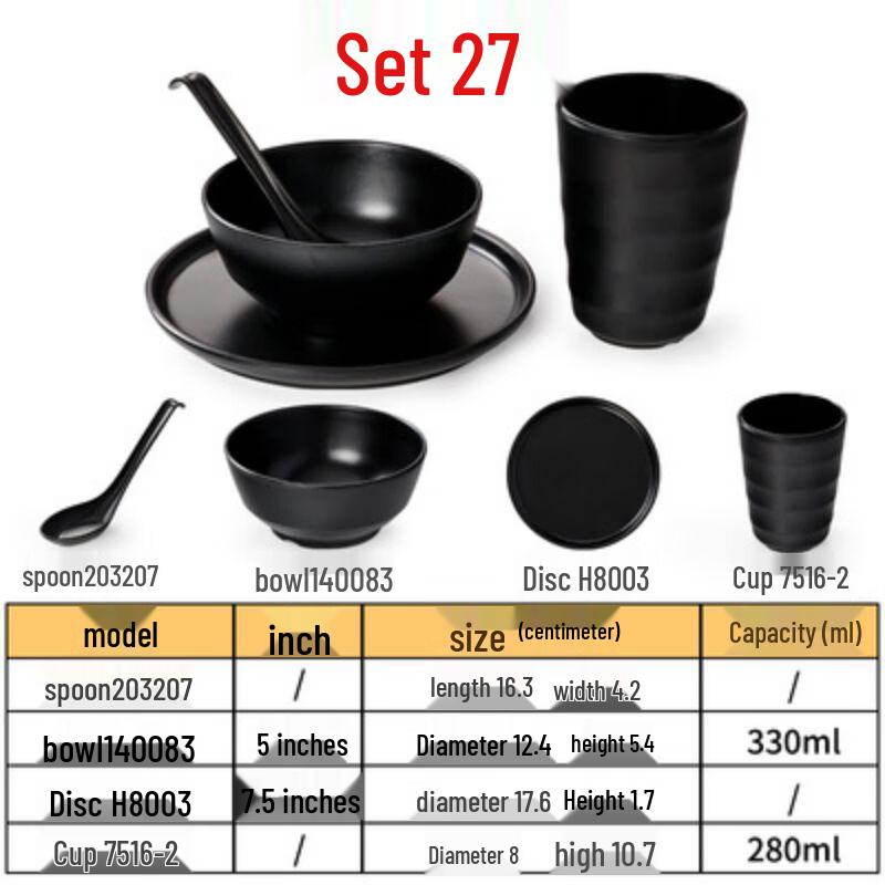 Qianxing Melamine Tableware Set