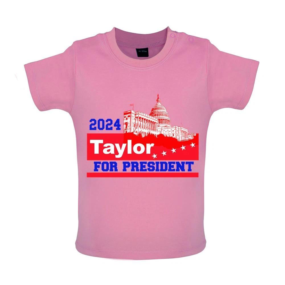 

Taylor For President 2024 - Baby Kids Boys Girls Unisex T-Shirt / Babygrow - Music Singer Election USA 110