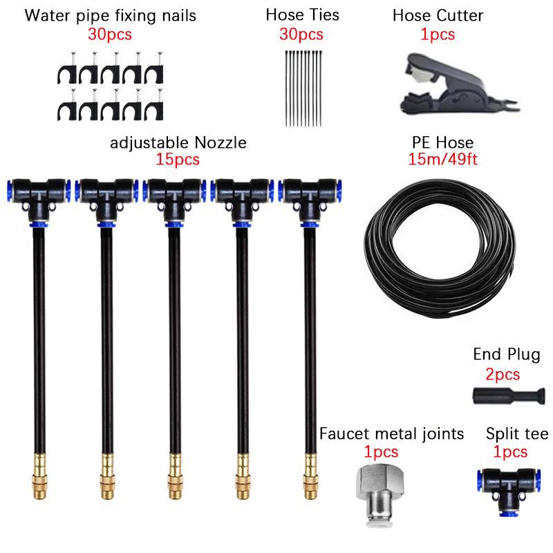 Adjustable Rotating Copper Nozzle for Watering, Irrigation, Humidification, and Cooling