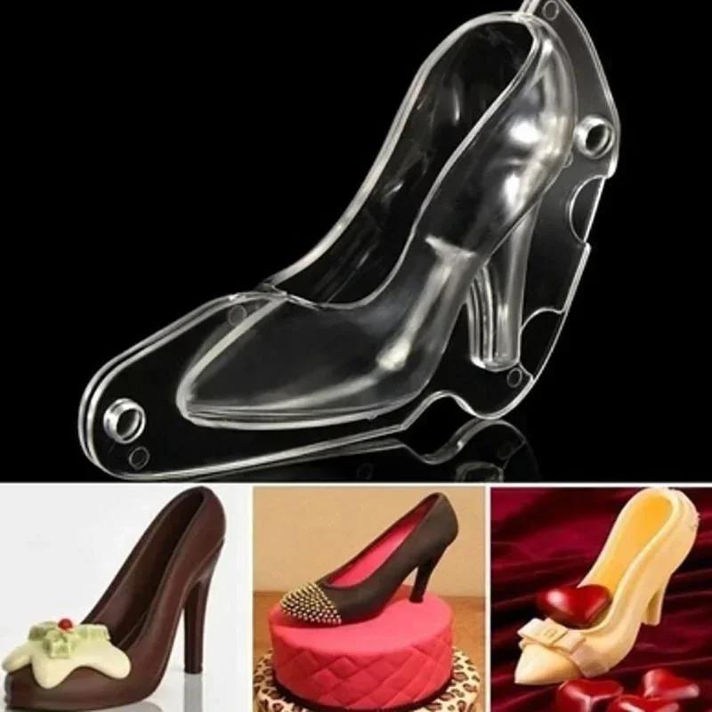 3D High Heel Schokoladenform Simulierter High Heel Kuchen Dekoration Küchen Backform Desktop High Heel Gips Dekorationsform