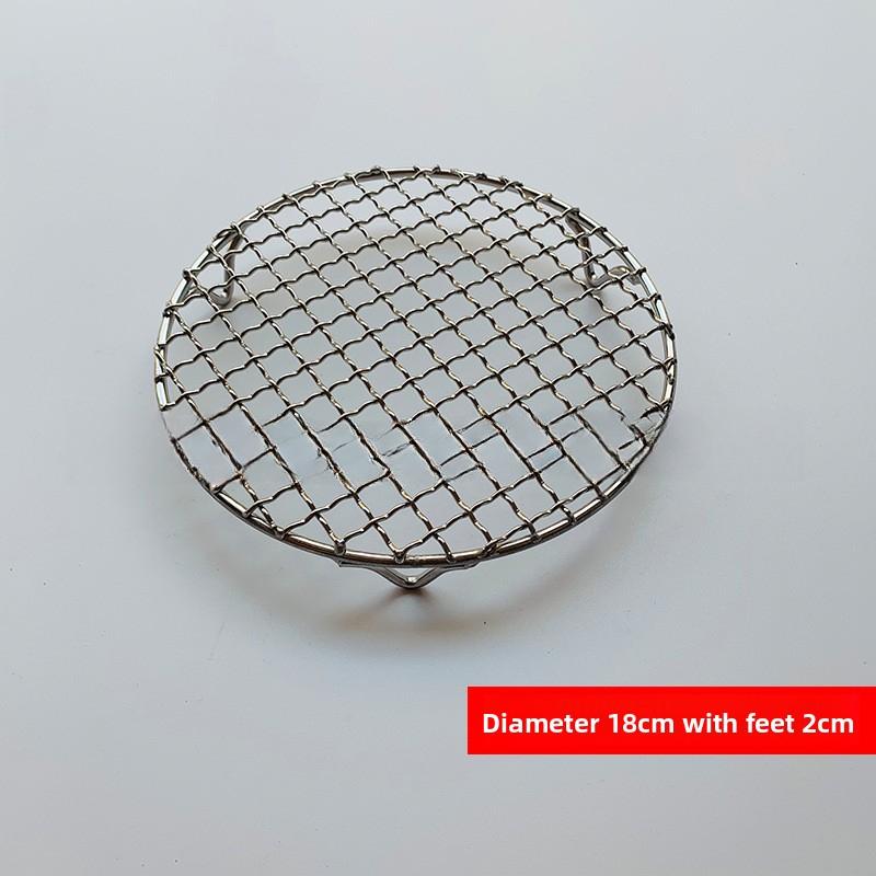

Barbecue grill grate, charcoal stove, tea stove accessories, household stainless steel round barbecue grill grate with legs, thickened and durable Diameter 15CM with legs