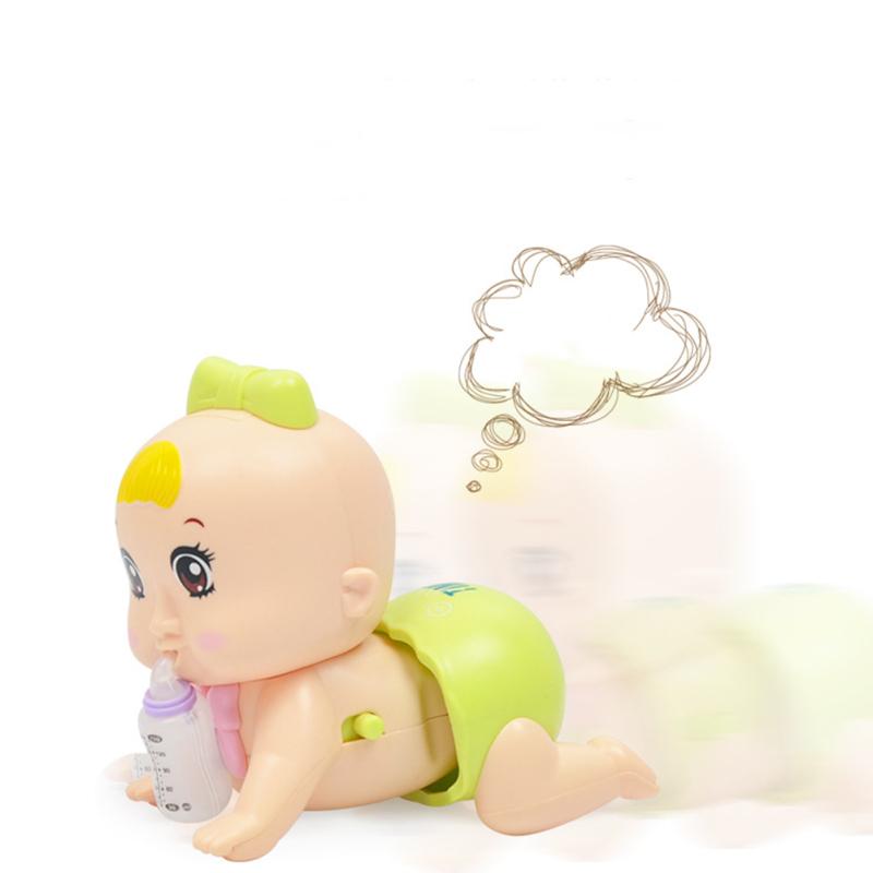 Elektryczna muzyka, lalka do raczkowania, nakręcana, lalka do raczkowania z butelki dla niemowląt, zabawka dla dziecka, prezent na przyjęcie dla dzieci