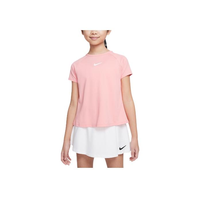 

Nike Dri-Fit Solid Logo Round Neck Short Sleeve T-Shirt Kids tops Coral-Pink CV7567-611 XS