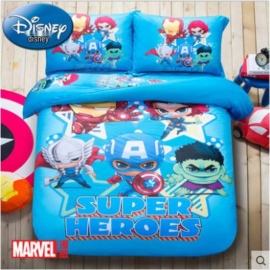 Spiderman All-Cotton 4-Piece Boys' Cartoon Bedding Set