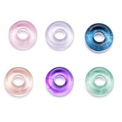 10/30 Stuks Kleurrijke Glazen Platte Ronde Losse Tussenstuk Kralen voor Armband Ketting DIY Sieraden Maken Onderdelen Benodigdheden Accessoires