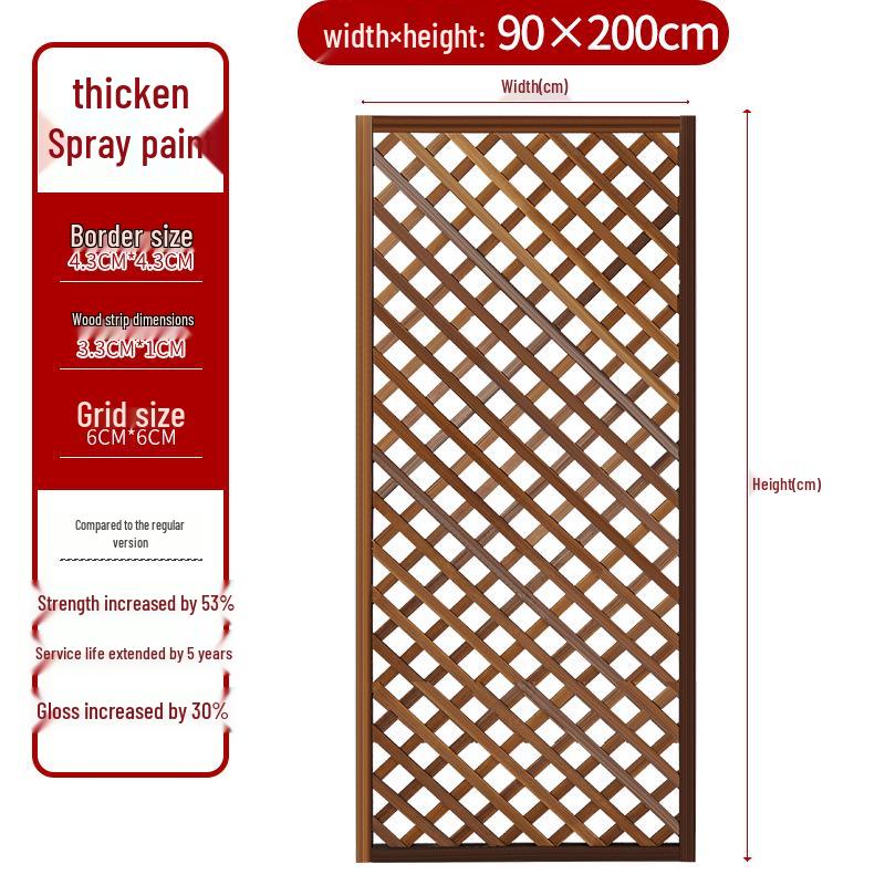 Anti-Corrosion Wood Garden Fence & Climbing Frame for Outdoor Spaces