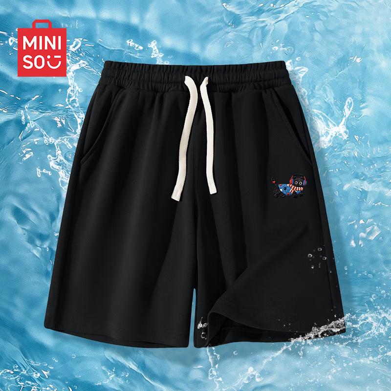 

MINISO Men s American Retro Casual Mid-Length Shorts 4XL