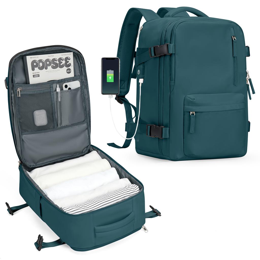 Reiserucksack für Damen, Fluglinien-Handgepäck genehmigt, Diebstahlsicher, Business-Laptop, Großer Tagesrucksack, Weekender-Tasche