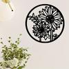 Metal Wall Art Sunflower Sculpture Mural Gift for Nature Lovers Rustproof Outdoor Garden Decor