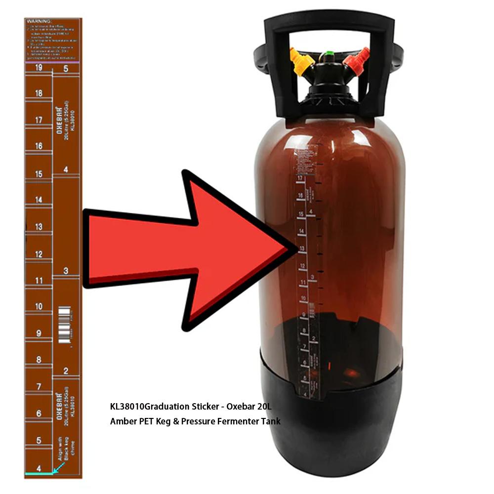 

Kegland Water Level Gauge Sticker for 20/2730/55/60L Fermzilla Tank Beer Accessory Home Brewing Bar Tool Barware