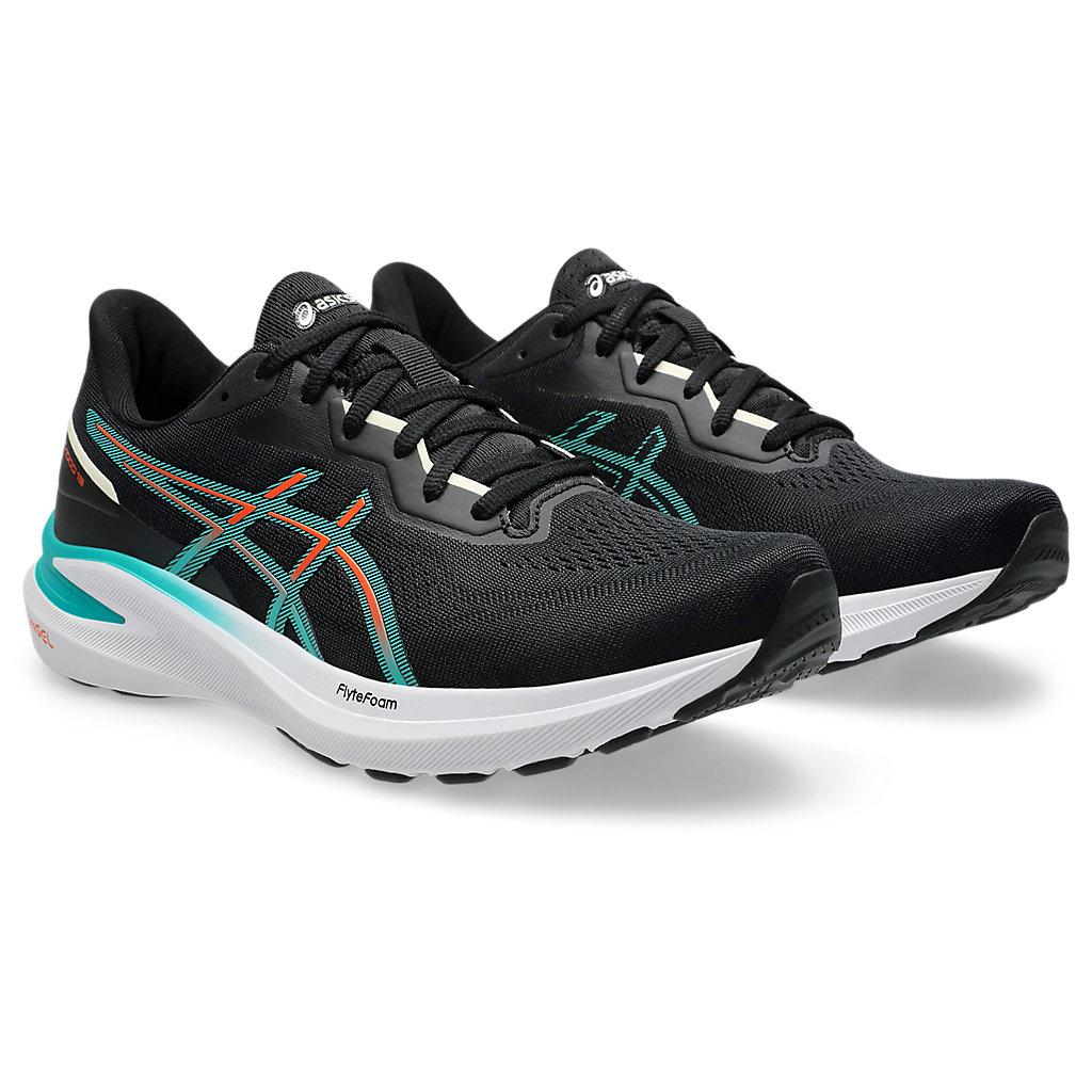 Asics GT 1000 13 Negro Ola Turquesa Zapatillas para Hombre 1011B858-005