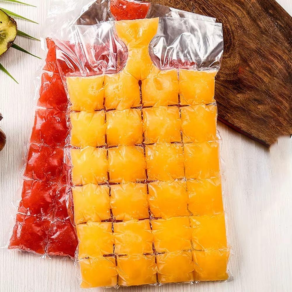 10PCS Edible Frozen Ice Cube Bags Transparent Ice Mould New Faster Freezing Ice Maker DIY Drinking