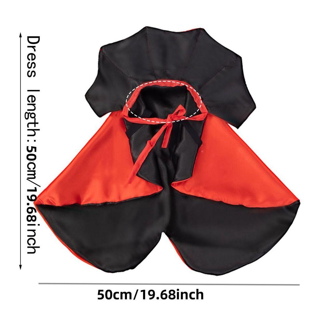 Stand-Collar Halloween Pet Cape Adjustable Dogs Wizard Outfit Cool Pet Cosplay Costume Puppy