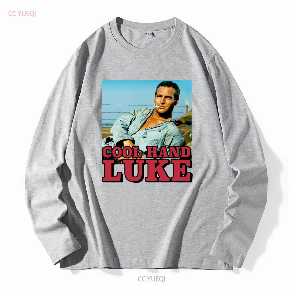 Cool Hand Luke Vintage Klassisches T-Shirt lang- oder kurzärmlig Vintage gewaschene Grafik Bequem Homme Weich Unisex Lässig