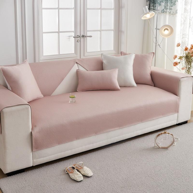 Mat Ice Silk Sofa Cushion New  Summer And Summer Solid Color Sofa Cover All-Inclusive Non-Slip Sofa Cover Towel