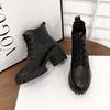 Fashion boots autumn and winter new modern urban style knee boots stacked wear niche foreign style show high American ins
